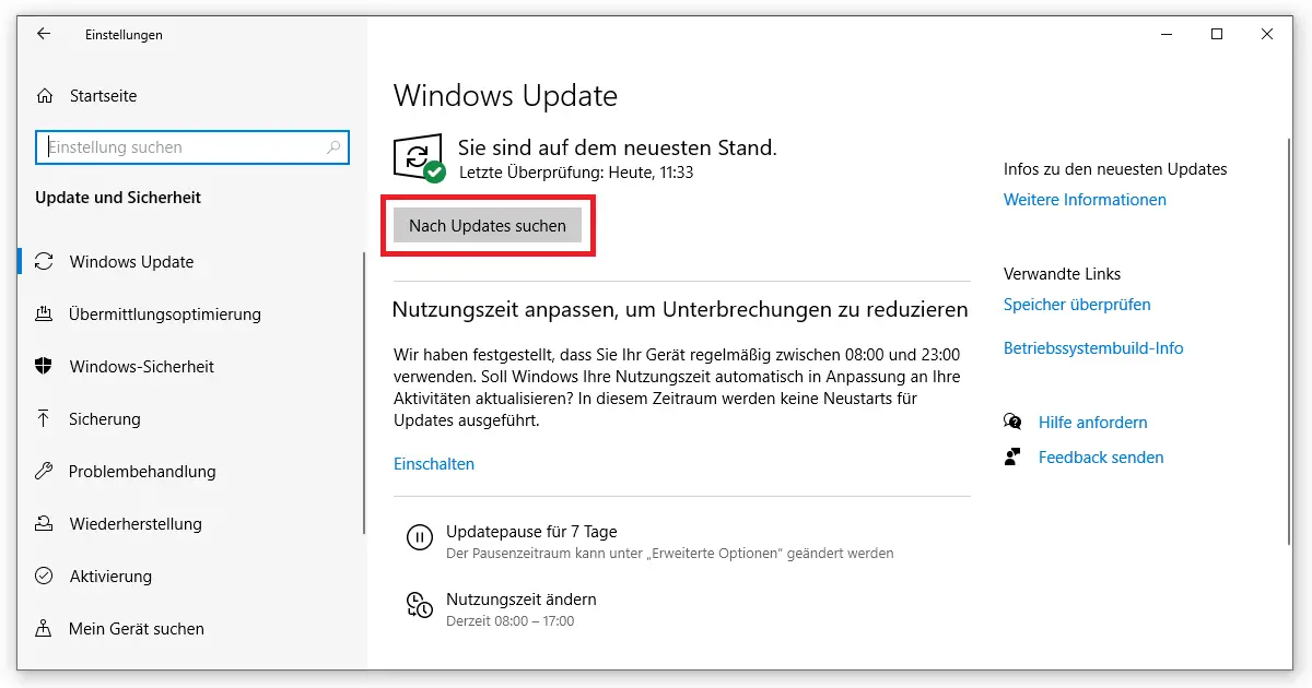 Hier siehst du sofort, ob dein Windows Update fehlerhaft war